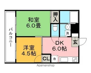 コーポレーティッドナカシマ【203号室】の間取り
