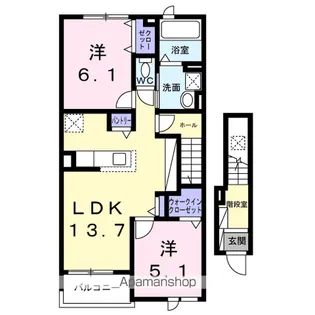 アドヴァンス立石【2階】の間取り