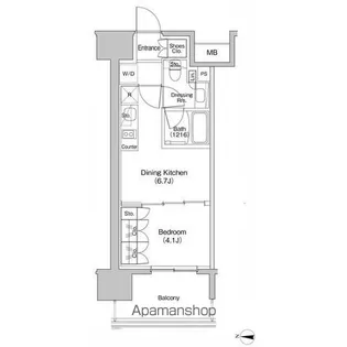 ザ・パークハビオ新栄【5階】の間取り