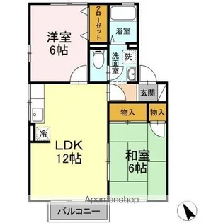 ハイツ末武 I棟【I-102号室】の間取り