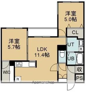グランソレーユⅡ【4階】の間取り