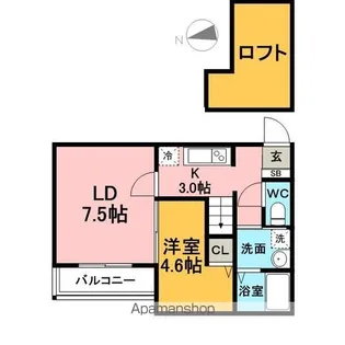 マンダリン吉塚【2階】の間取り