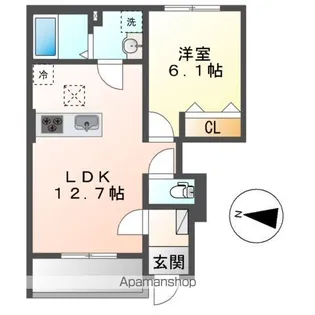 アンソレイエ【1階】の間取り