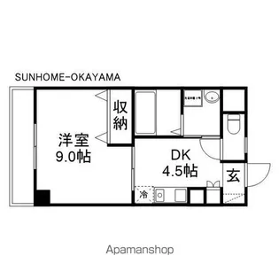コザックス【8階】の間取り