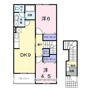 ドゥーハウスⅠ【2階】の間取り