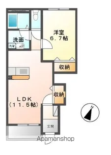 ラルーチェ(LA LUCE)【1階】の間取り