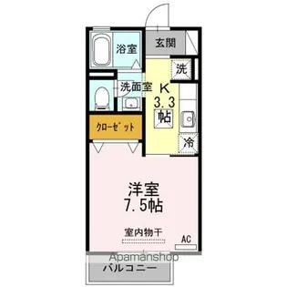 クルーガーランドB【2階】の間取り
