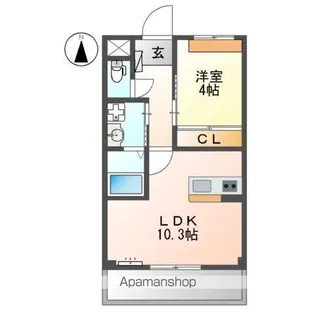 クレール(CLAIR)【3階】の間取り