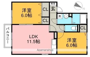 ウィルモア 土佐【2階】の間取り