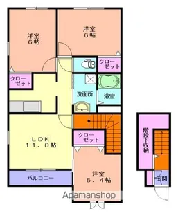 コルテス千代田B【201号室】の間取り
