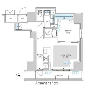 ロイジェントパークス千葉中央【8階】の間取り