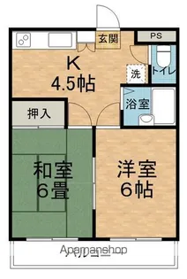 メゾン・ド・ミサトS【16号室】の間取り