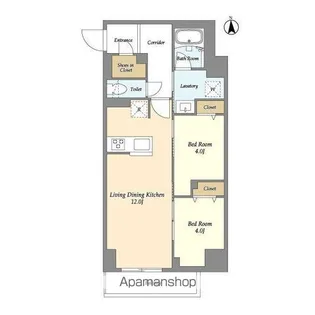 ドゥーエ尾久【3階】の間取り