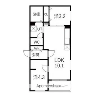エトワール志賀【2階】の間取り