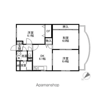 第一マンション【303号室】の間取り