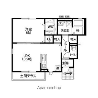 オーランジェE【1階】の間取り