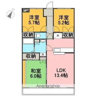 コーナス・ガーデンA棟【4階】の間取り