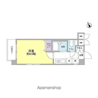 タケオクリスタル等々力【4階】の間取り