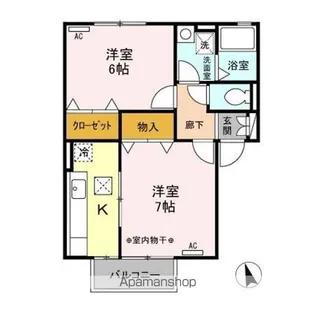 セジュール ソシア AB【1階】の間取り