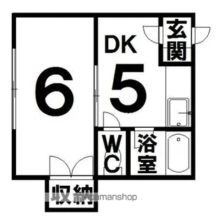 キートス西4条【401号室】の間取り