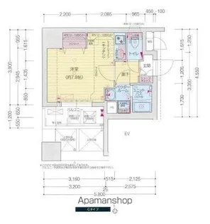 プレサンス鶴舞パークグラッド【15階】の間取り