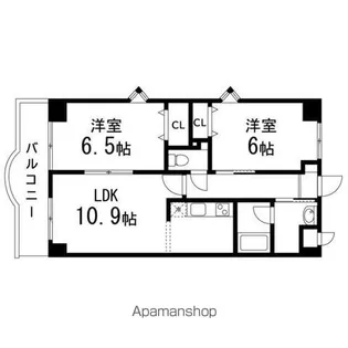 レインボーパレス泉【305号室】の間取り