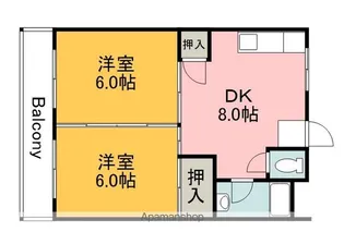 新原第1マンション【2階】の間取り