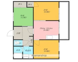 ベルハイツ辻野【206号室】の間取り
