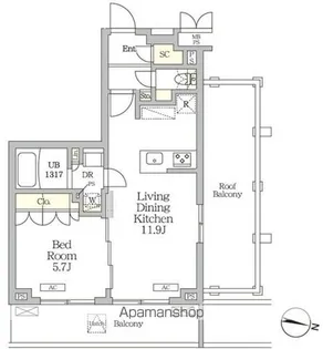 ミレーネ滝野川【4階】の間取り