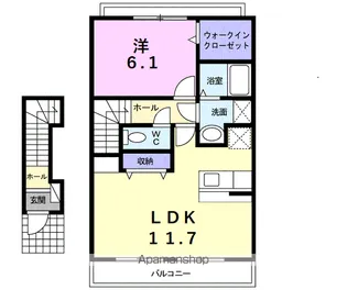 ブレッザ新浜【2階】の間取り