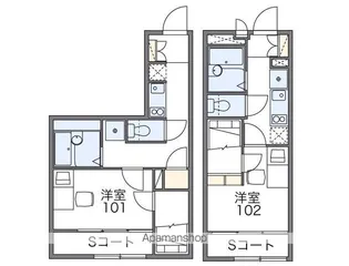 レオパレスウィズユー【1階】の間取り