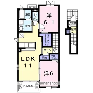 ポリッシュ【2階】の間取り