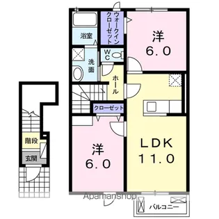 グレイス K【2階】の間取り
