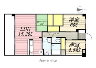 ヴィーブル東若林【3-B号室】の間取り