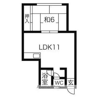 プチパークハイツ【203号室】の間取り