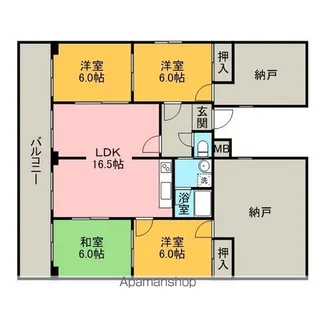 ドルチェ21B【4階】の間取り