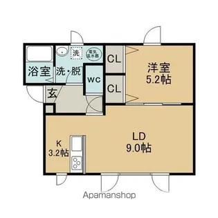 RESIDENCE LA LA【1階】の間取り