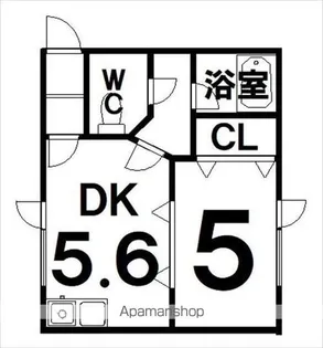 ケイホクハイツB【1号室】の間取り