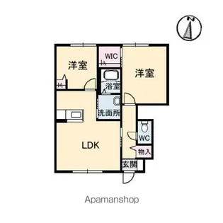 ヴィラシーン神辺 A棟【1階】の間取り