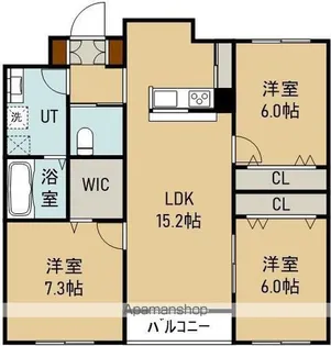 クレールマンション杉並【2階】の間取り
