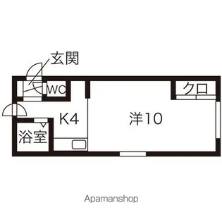 アーバンクラスタ南4条【4階】の間取り