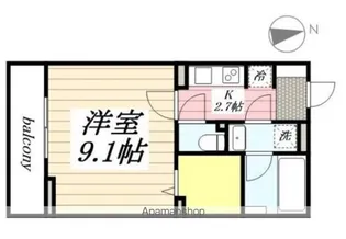 ミッドタウン平泉【107号室】の間取り