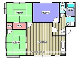コリーナ蜆塚【1階】の間取り