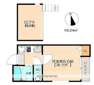 アゼリア箱崎A【1階】の間取り