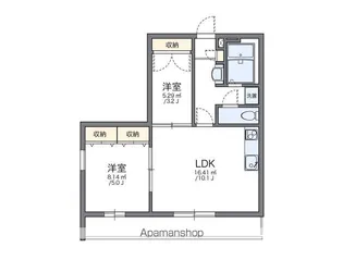 レオパレスはなみずき壱番館【2階】の間取り