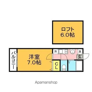 サンフェリーチェ九工大前【202号室】の間取り