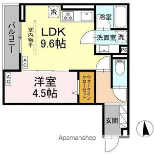 D PAINA 犬蔵【2階】の間取り