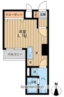 ドゥーエ西大島【2階】の間取り