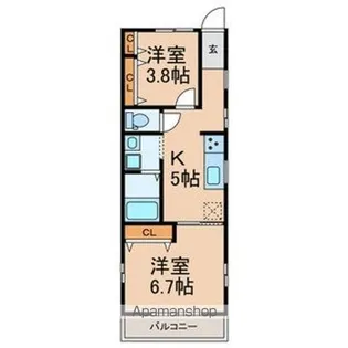 サンクレール【203号室号室】の間取り