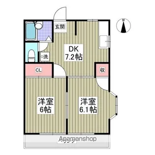 ピアザハイツⅢ【1階】の間取り